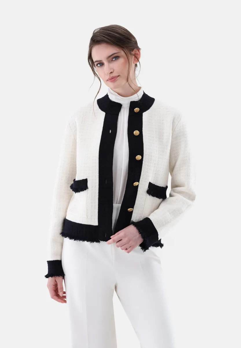 Strickjacke - beige