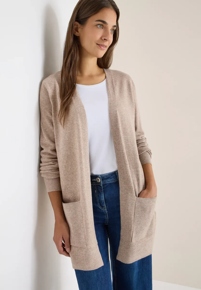 Strickjacke - beige