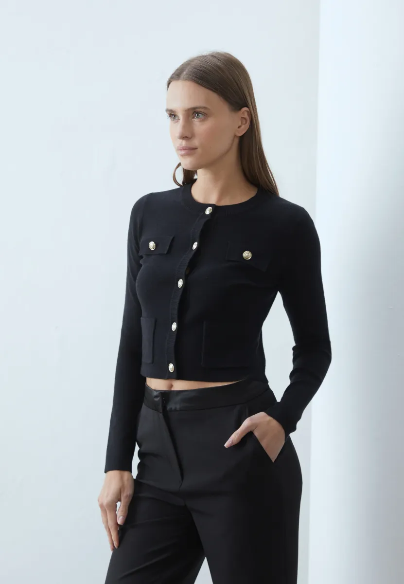 Strickjacke - black