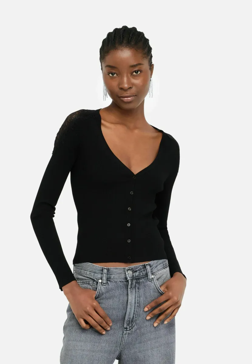 Strickjacke - black