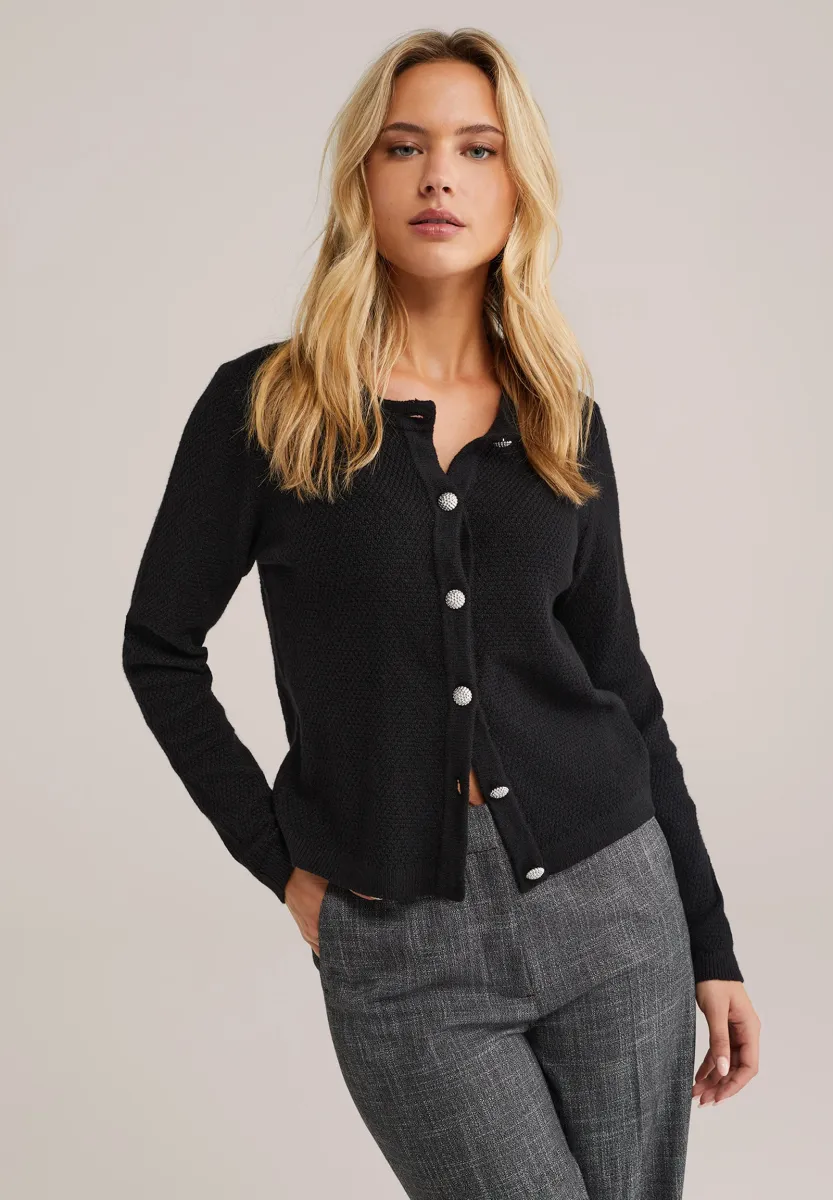 Strickjacke - black