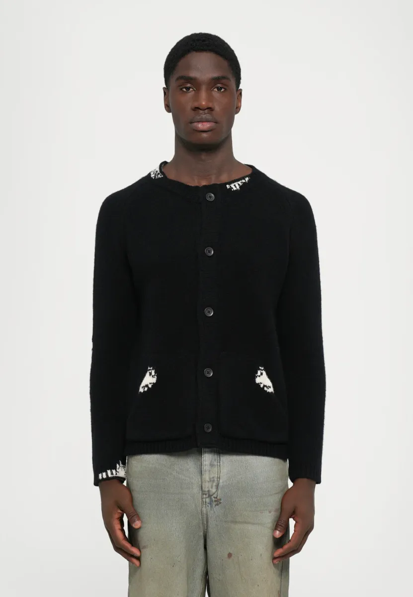 Strickjacke - black/white