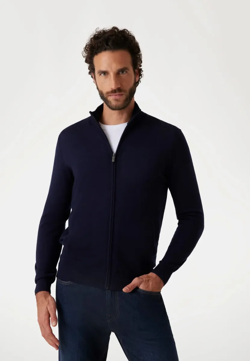 Strickjacke - blau