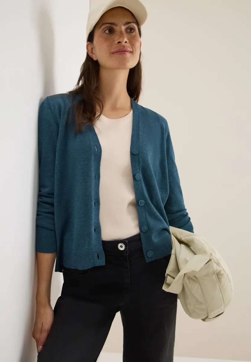 Strickjacke - blau