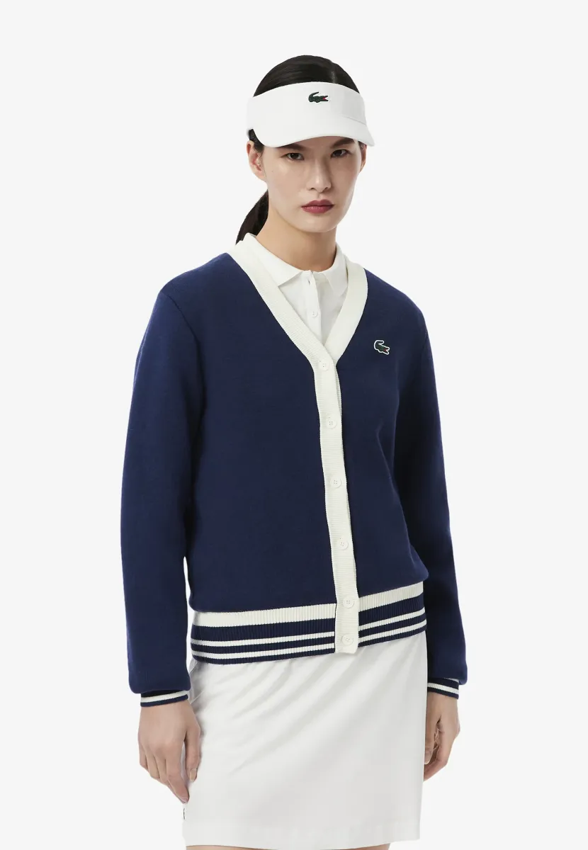 Strickjacke - bleu marine   blanc hhw