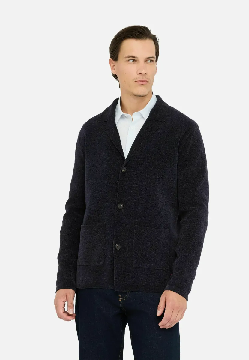 Strickjacke - blue