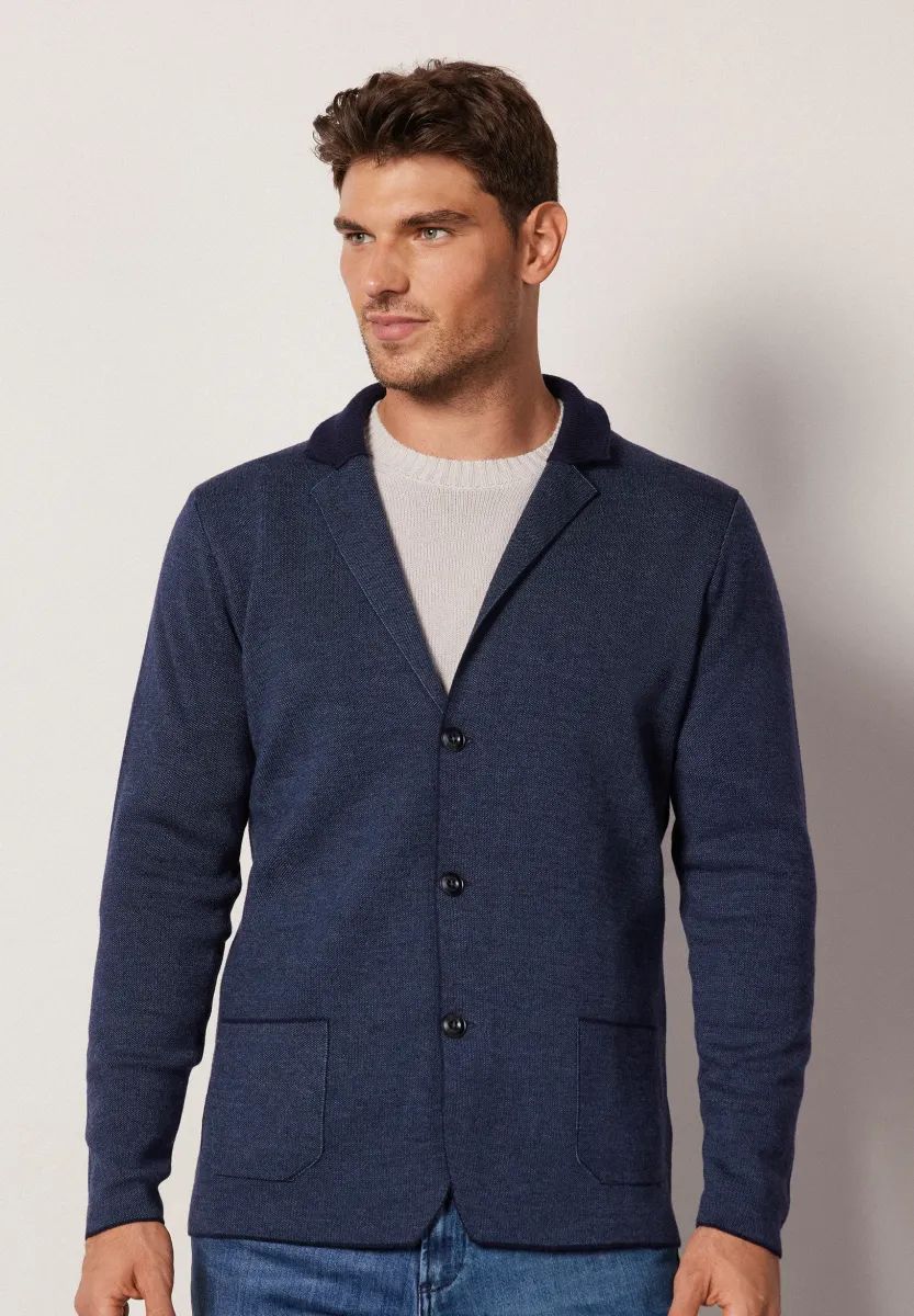 Strickjacke - blue