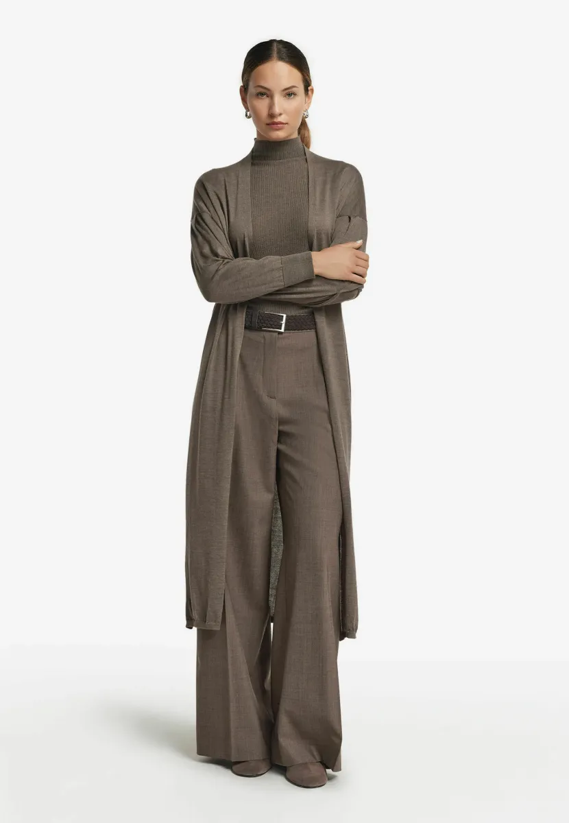 Strickjacke - braun tortora melange