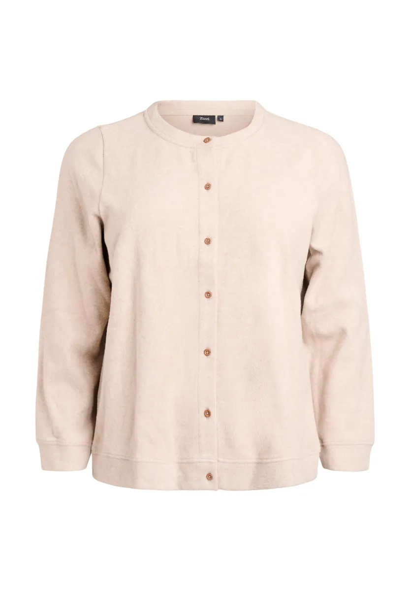 Strickjacke - brown mélange