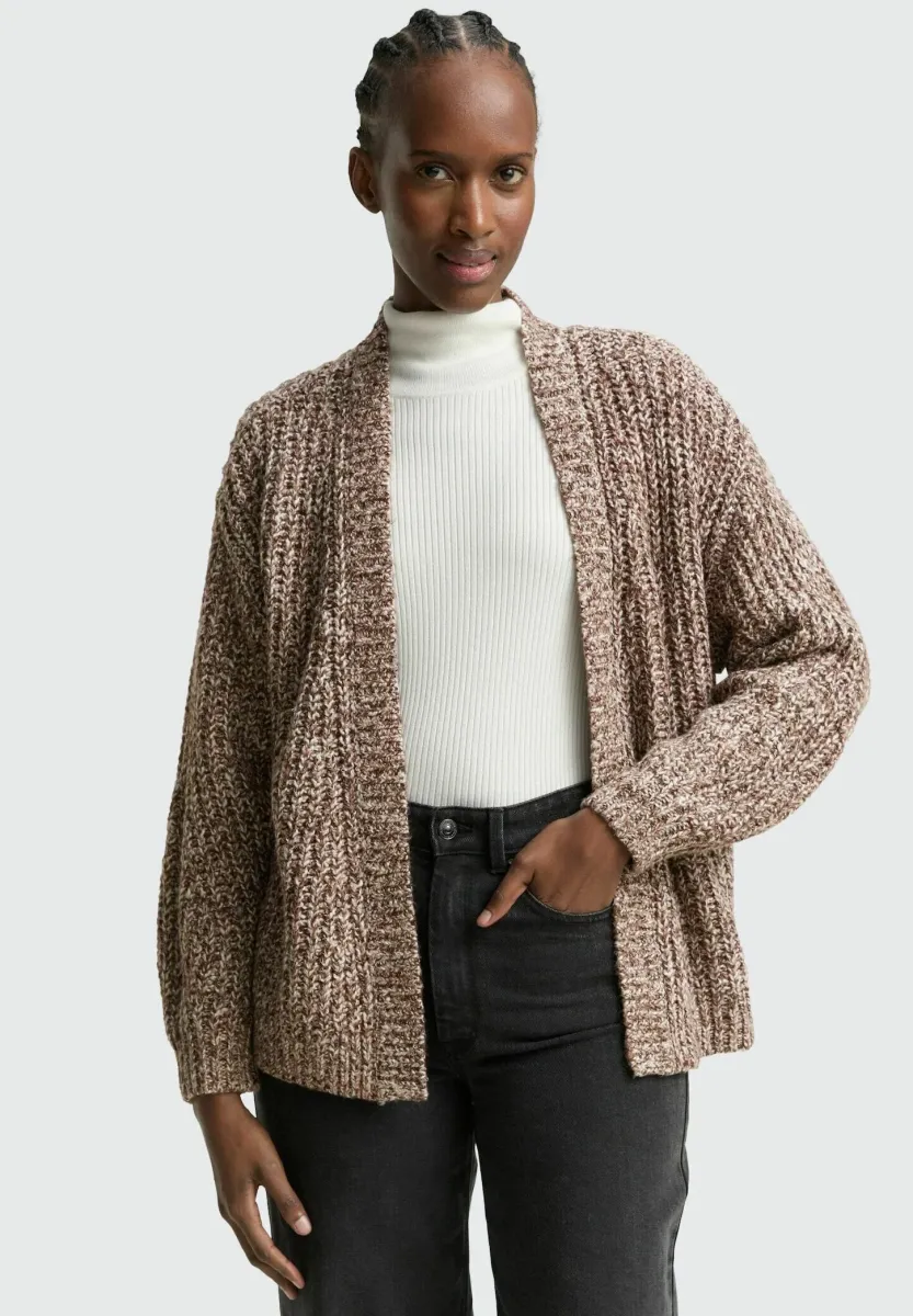 Strickjacke - brown neps