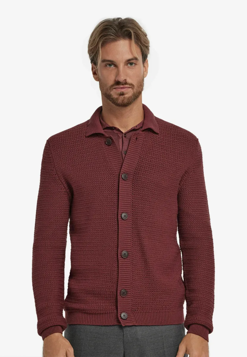 Strickjacke - burgundy
