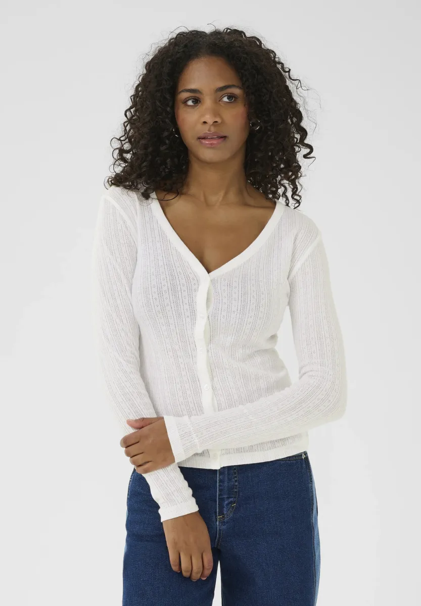 Strickjacke - chalk