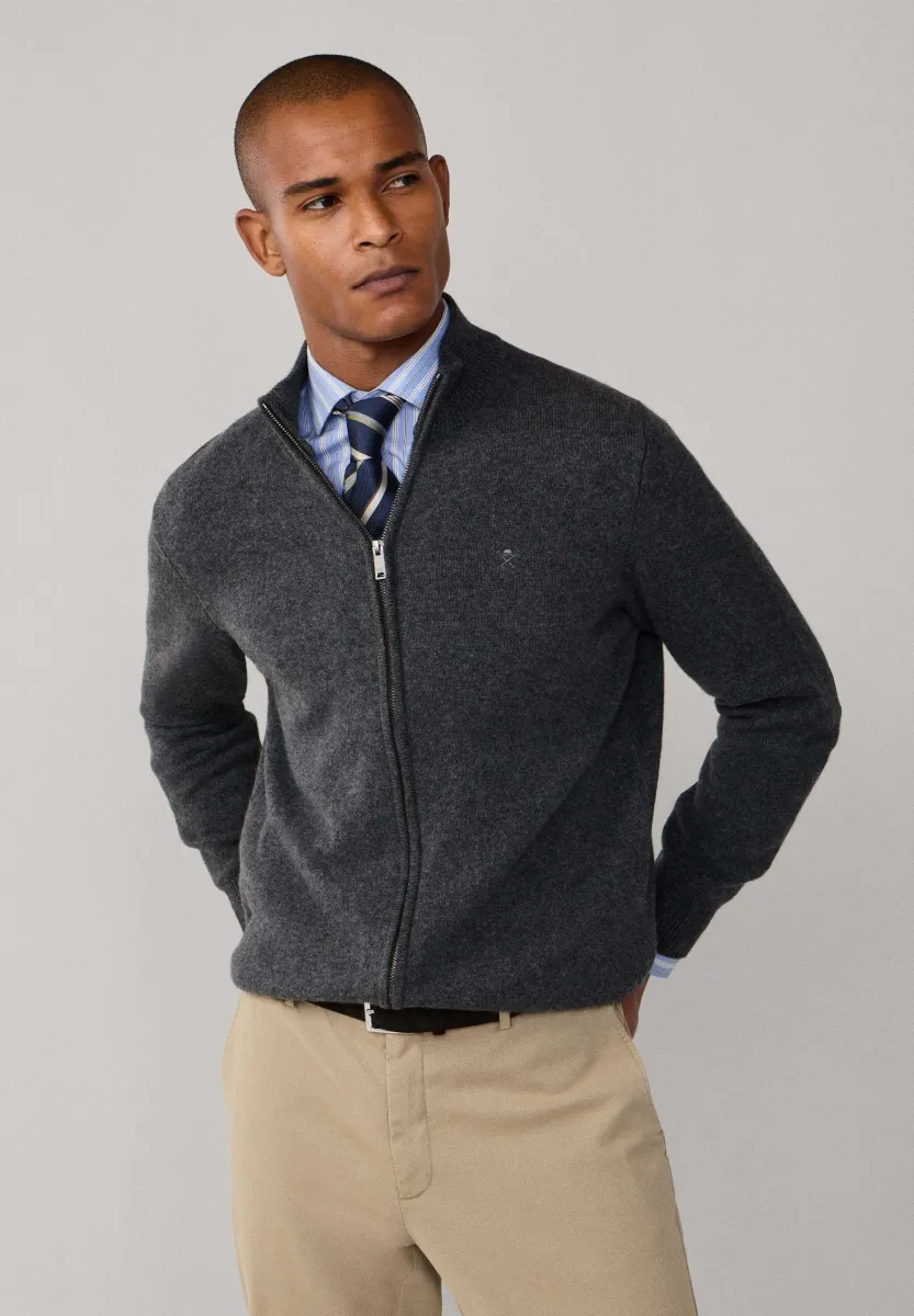 Strickjacke - charcoal grey