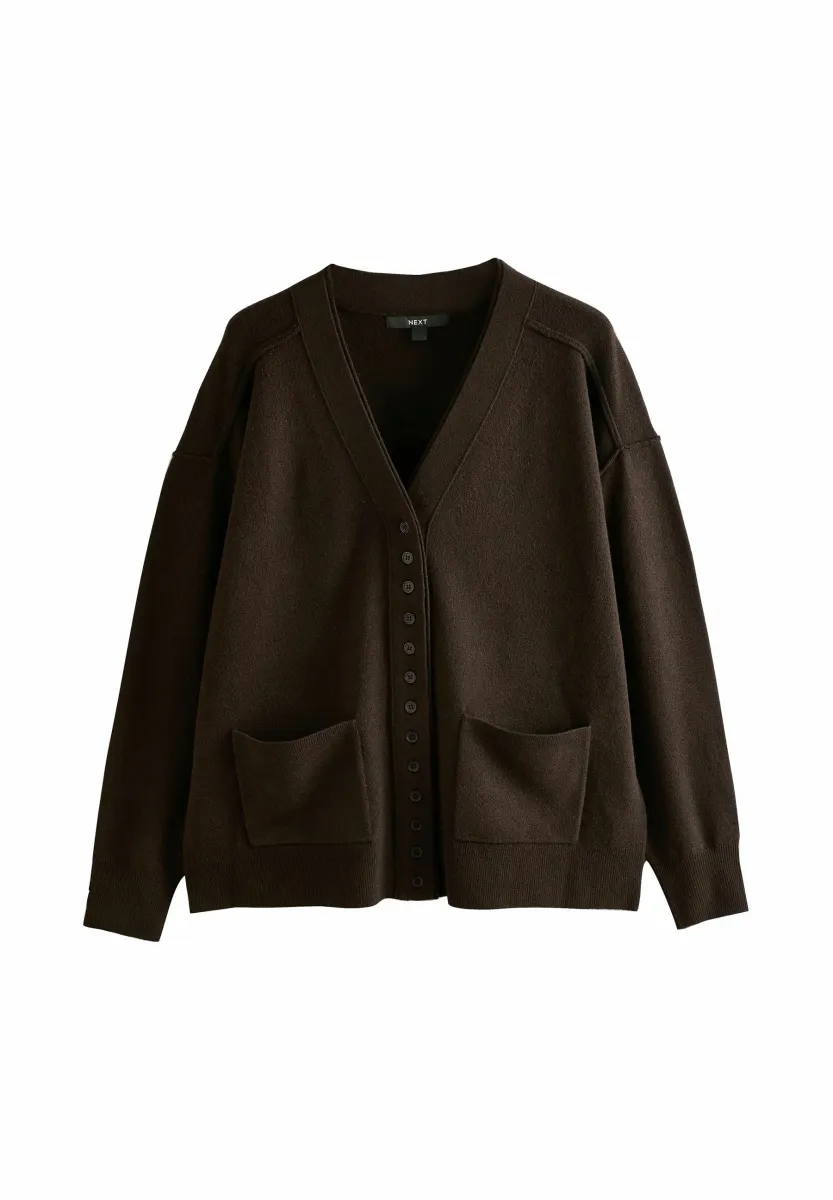 Strickjacke - chocolate brown