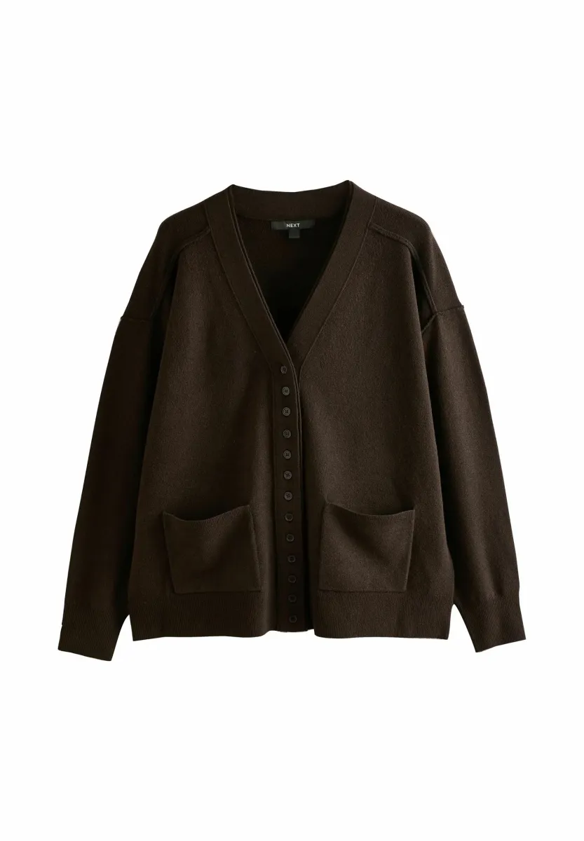 Strickjacke - chocolate brown