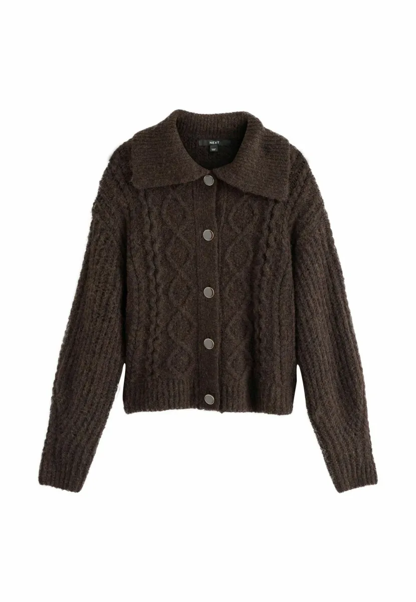 Strickjacke - chocolate brown
