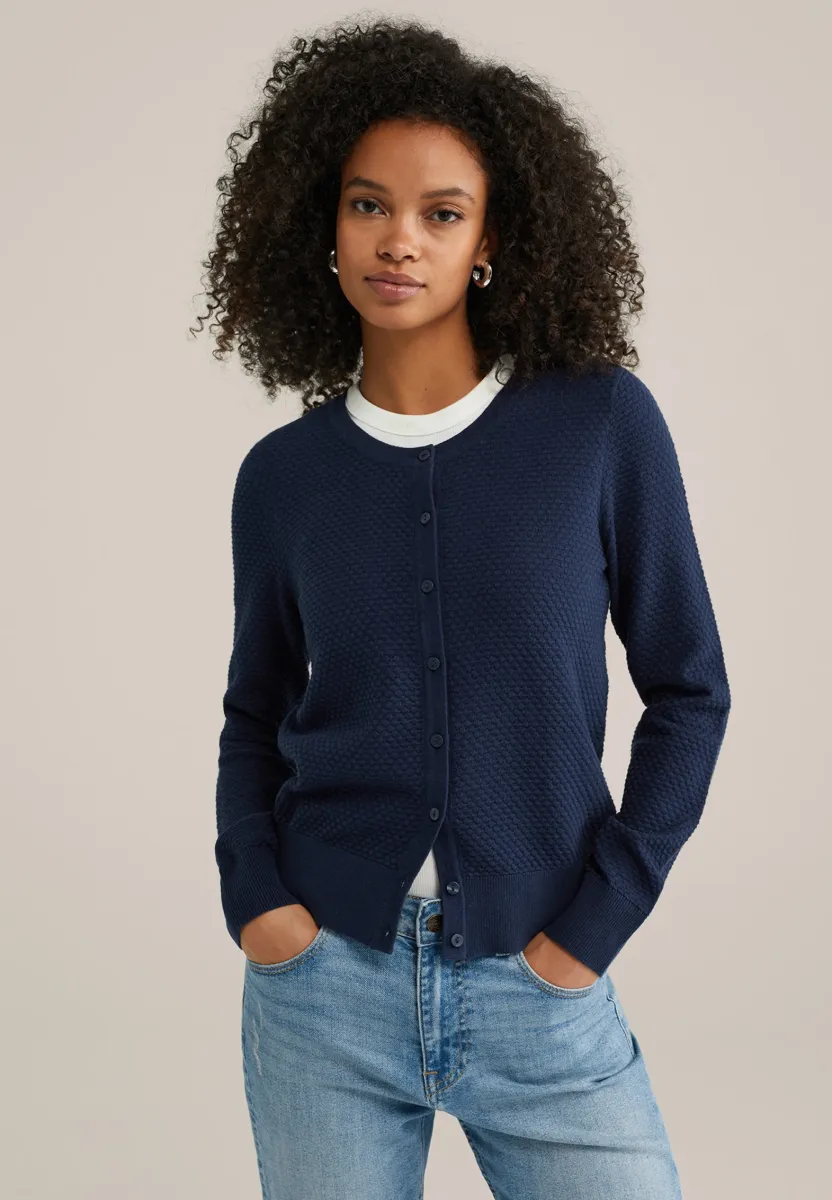 Strickjacke - dark blue