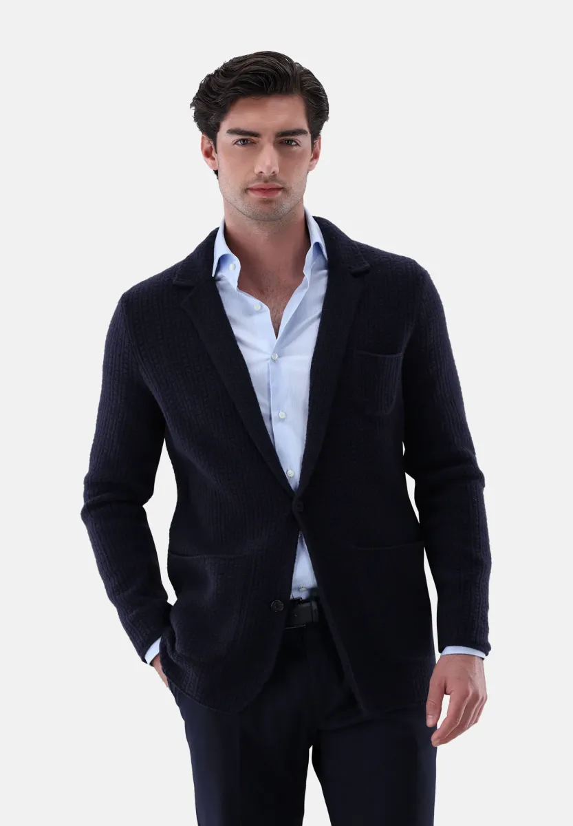 Strickjacke - dark blue