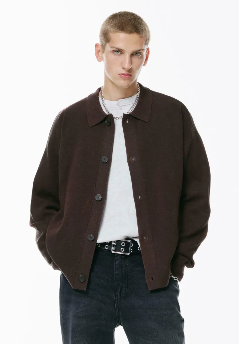 Strickjacke - dark brown