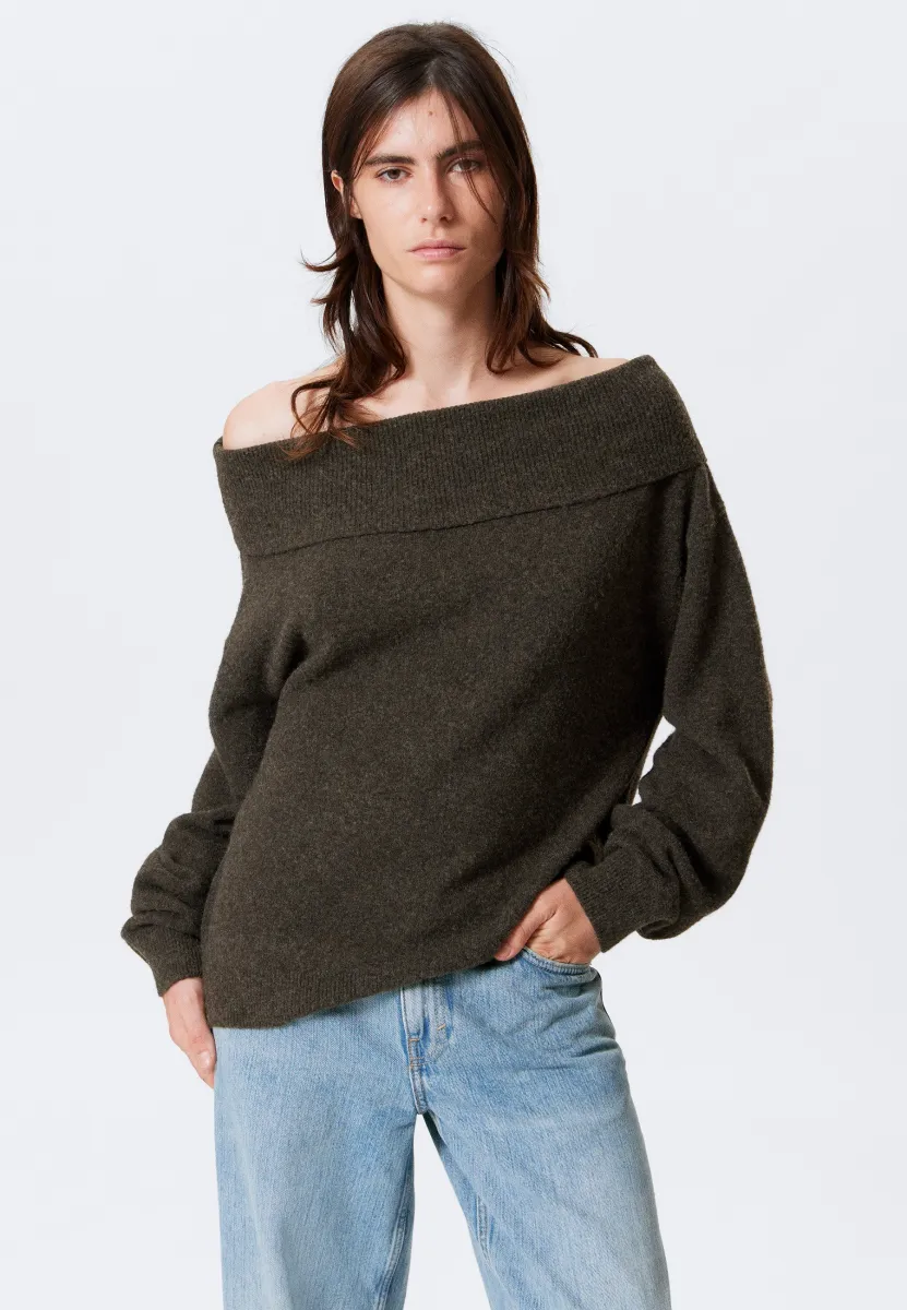 Strickjacke - dark brown