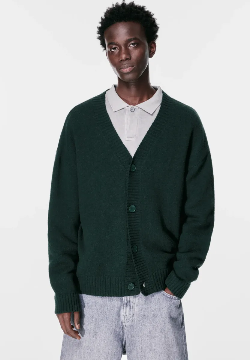 Strickjacke - dark green