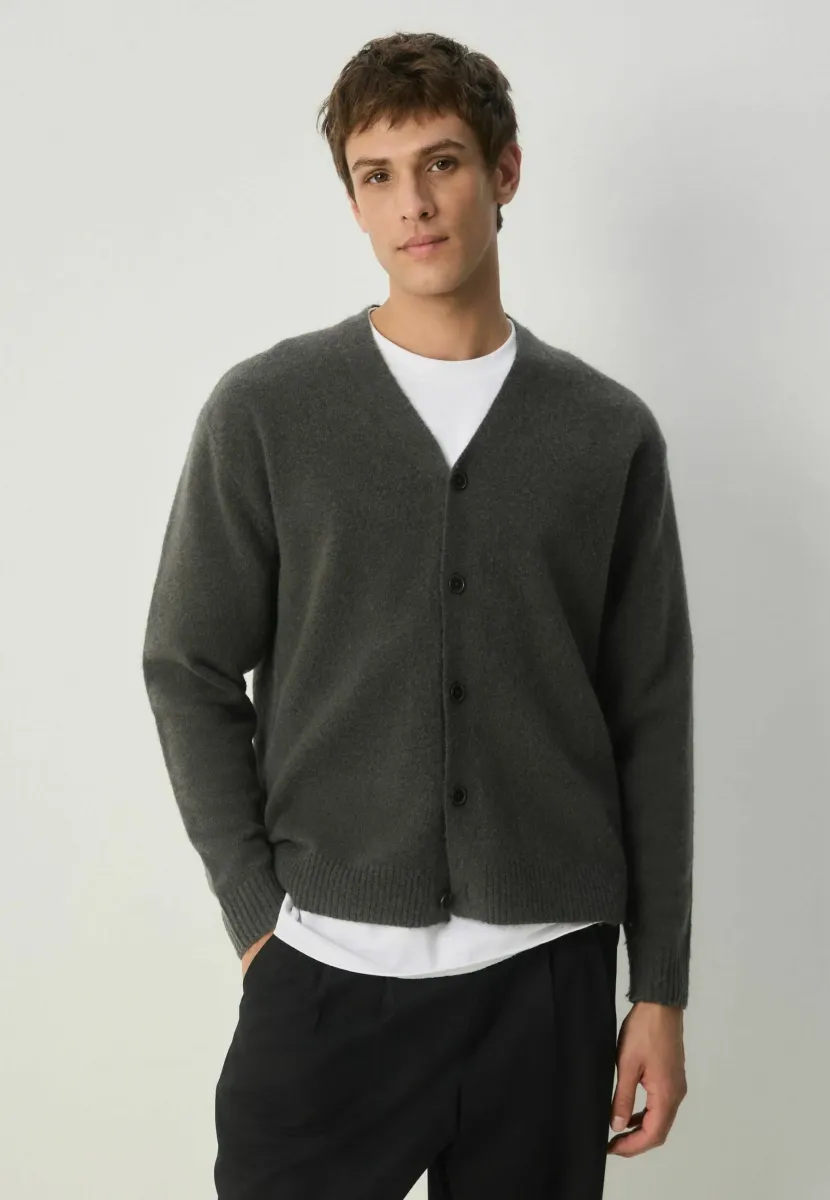 Strickjacke - dark green