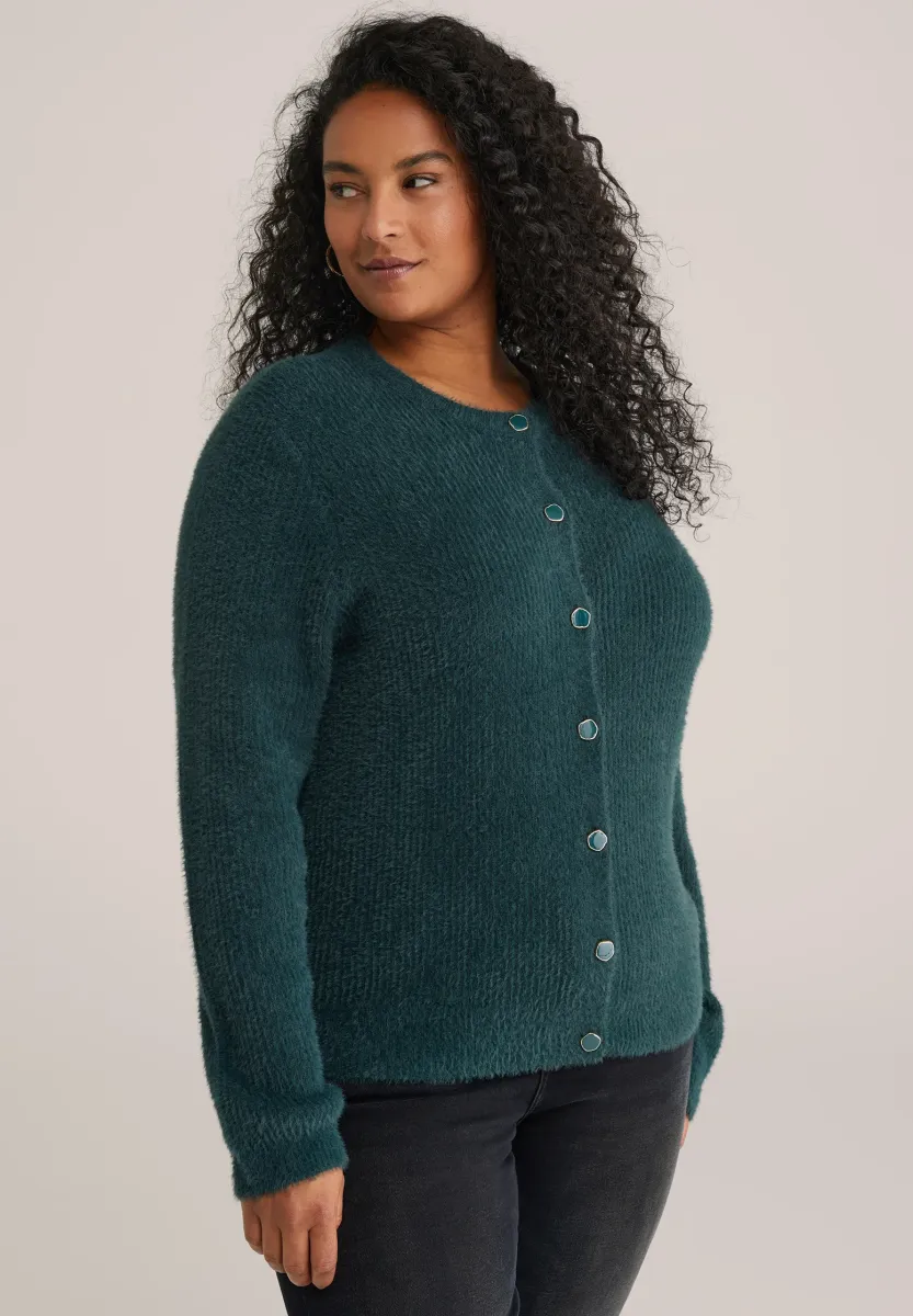 Strickjacke - dark green