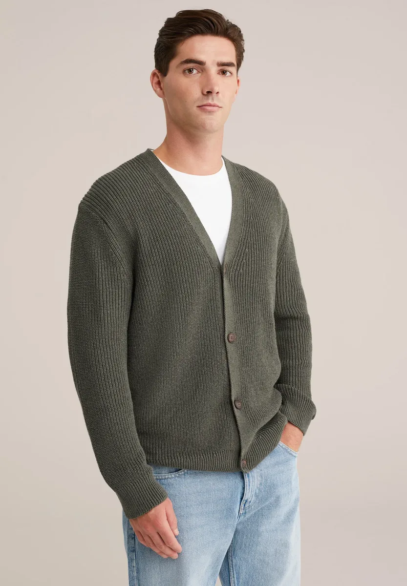 Strickjacke - dark green