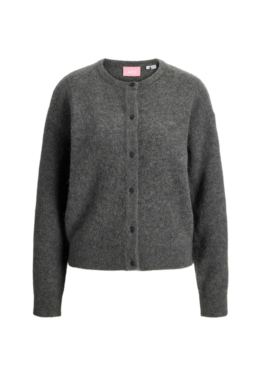 Strickjacke - dark grey melange
