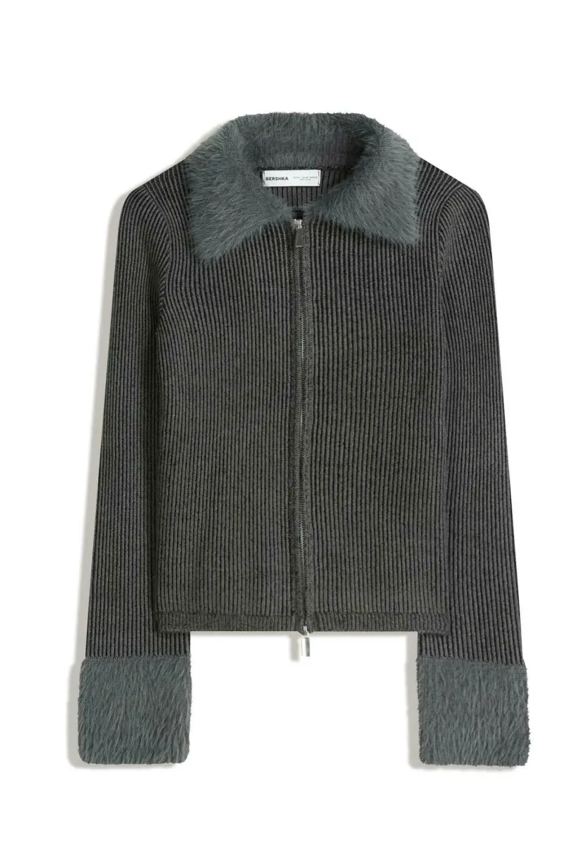 Strickjacke - dark grey