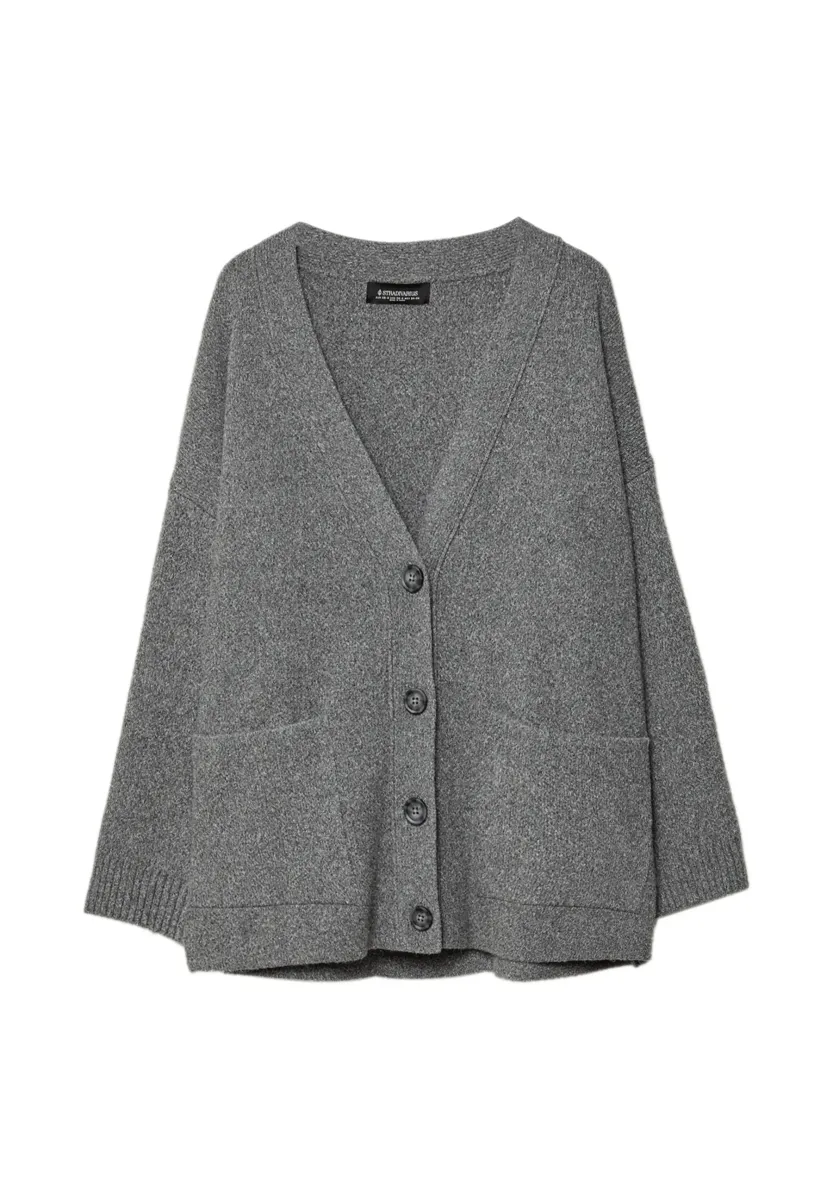Strickjacke - dark grey