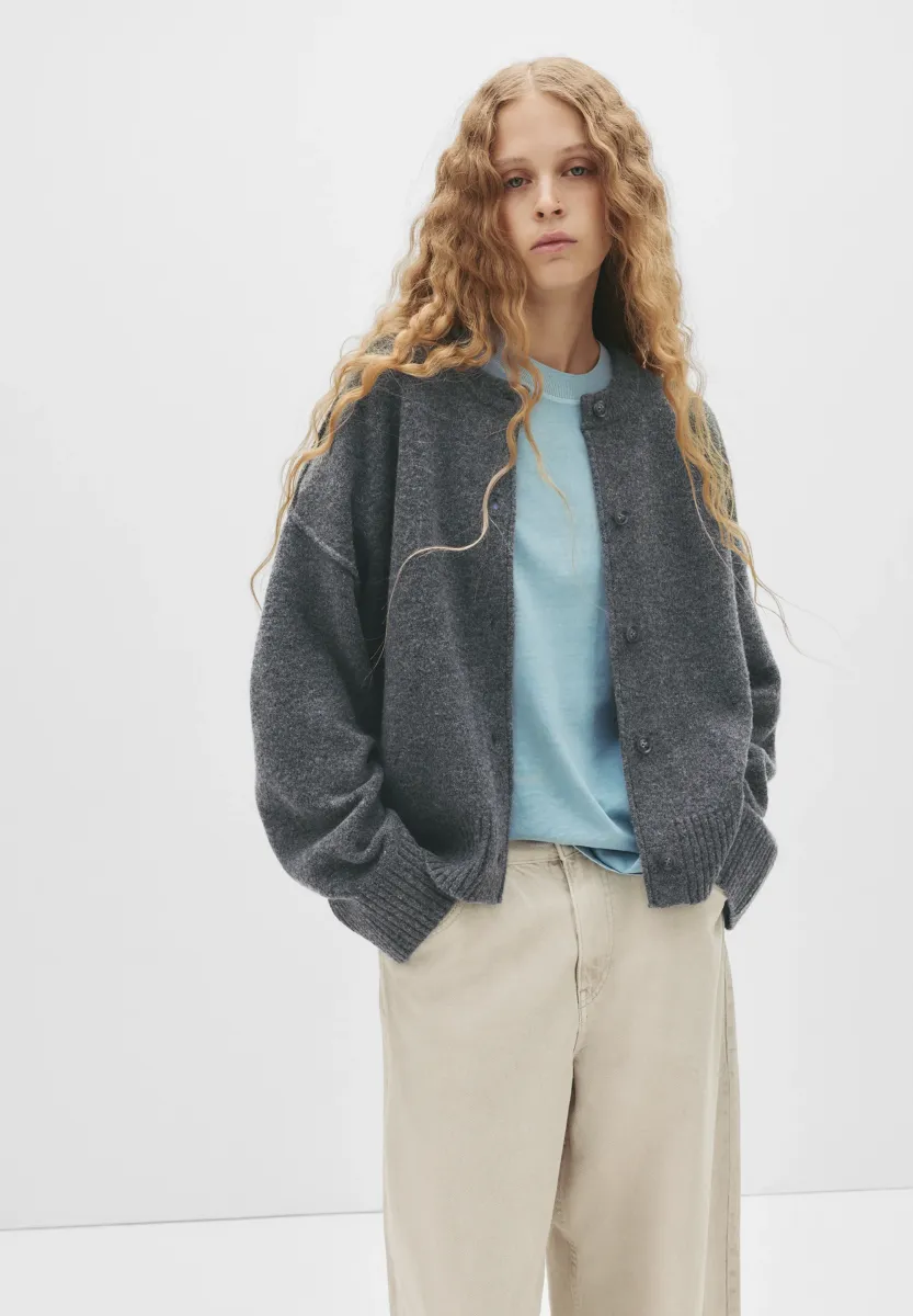 Strickjacke - dark grey