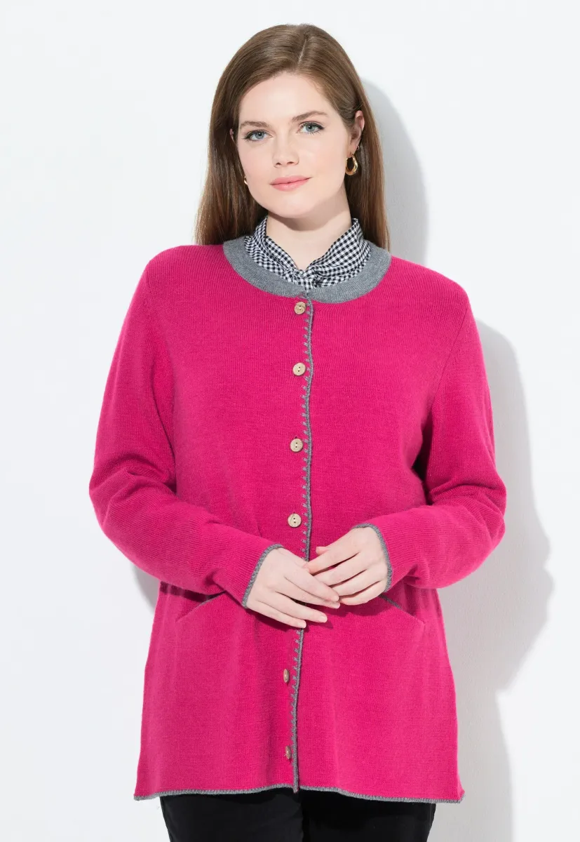 Strickjacke - dark mauve