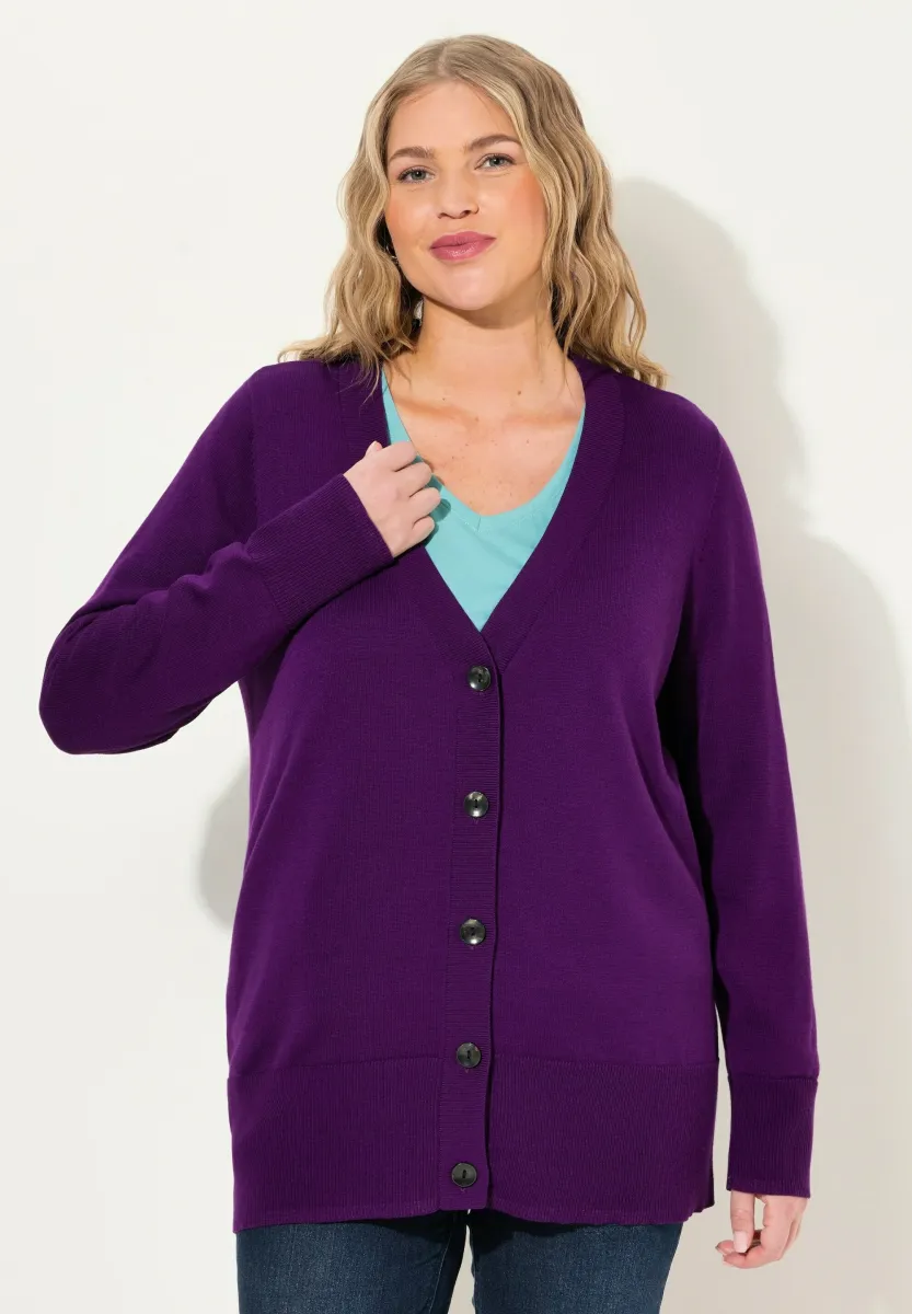 Strickjacke - dark purple