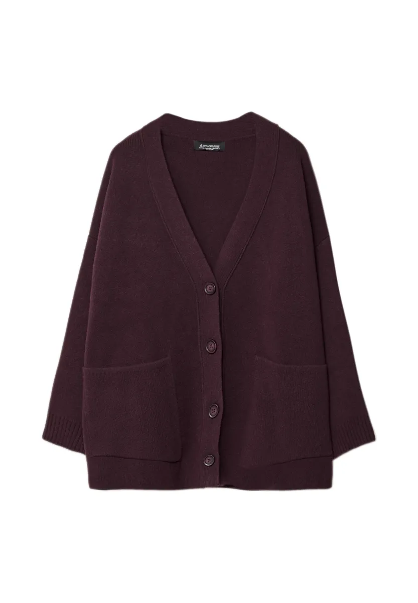 Strickjacke - dark red