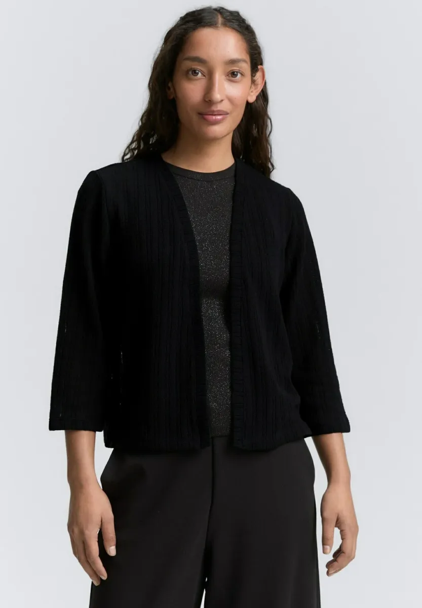 Strickjacke - deep black