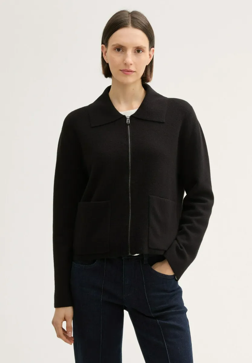 Strickjacke - deep black