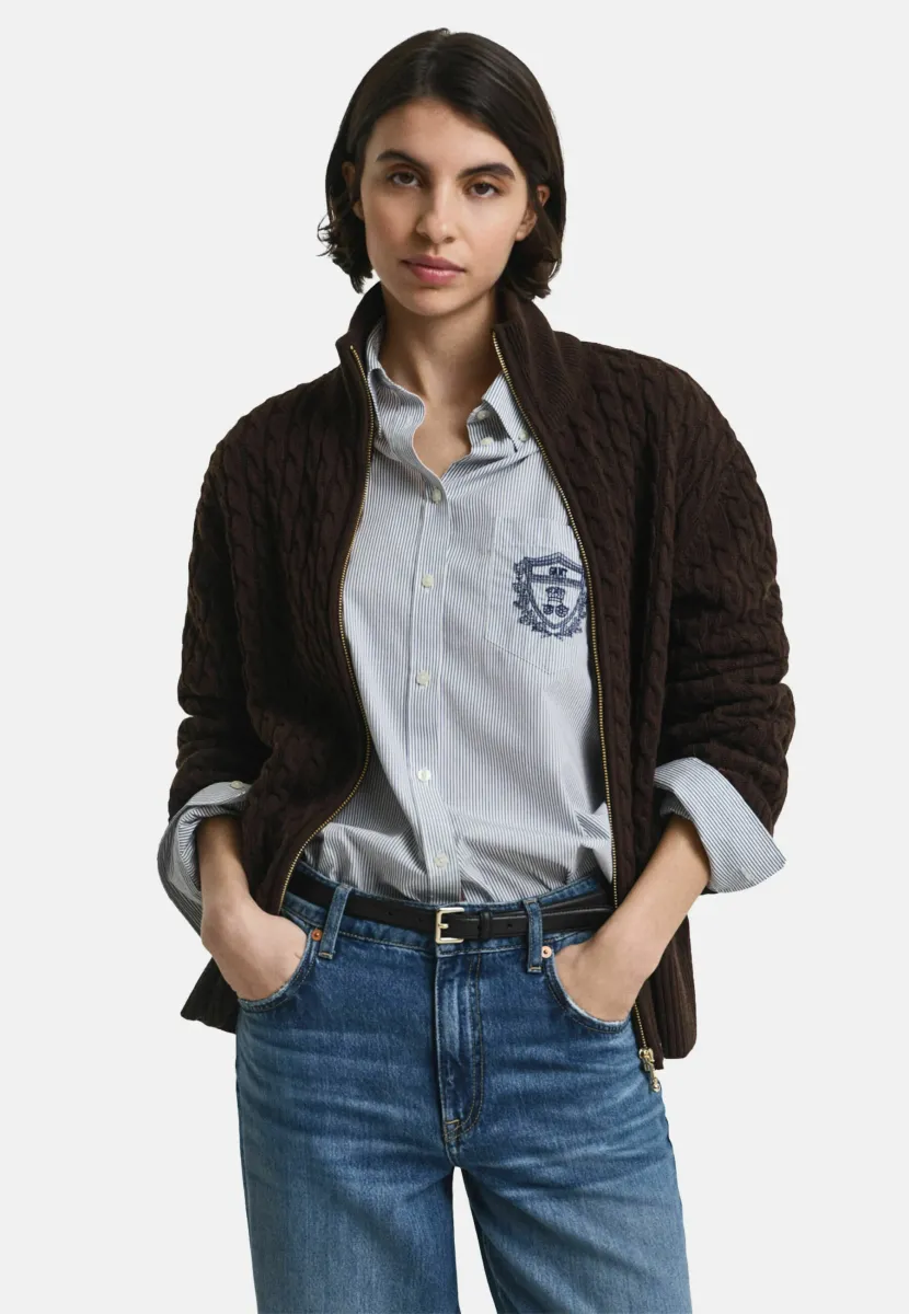 Strickjacke - deep brown