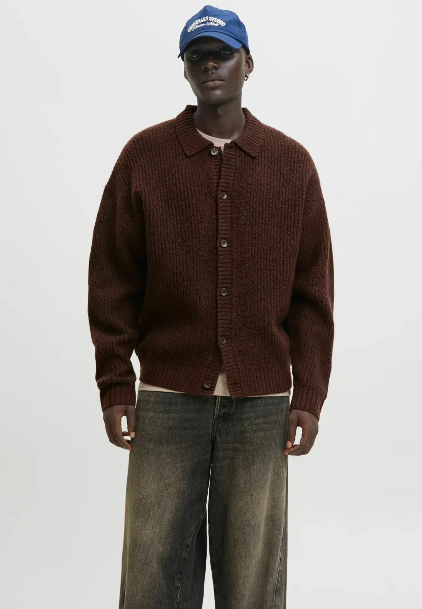 Strickjacke - deep mahogany
