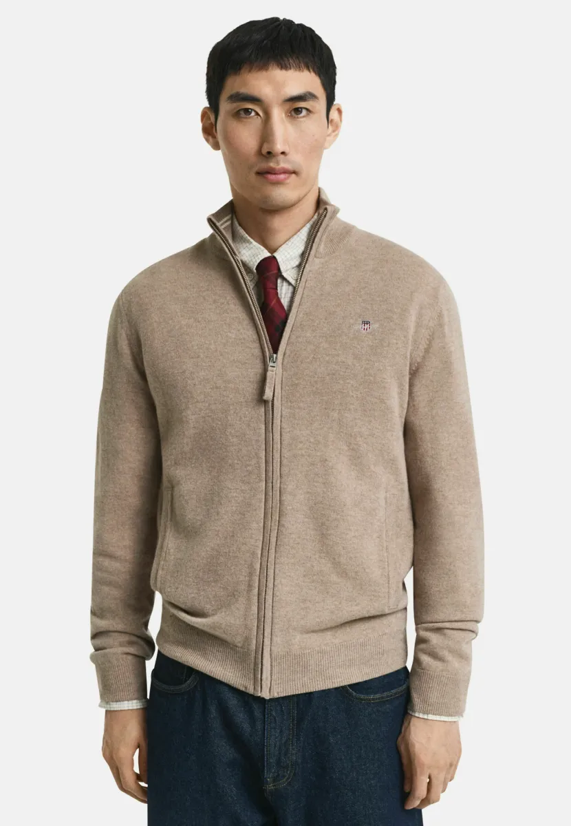 Strickjacke - dk sand melange