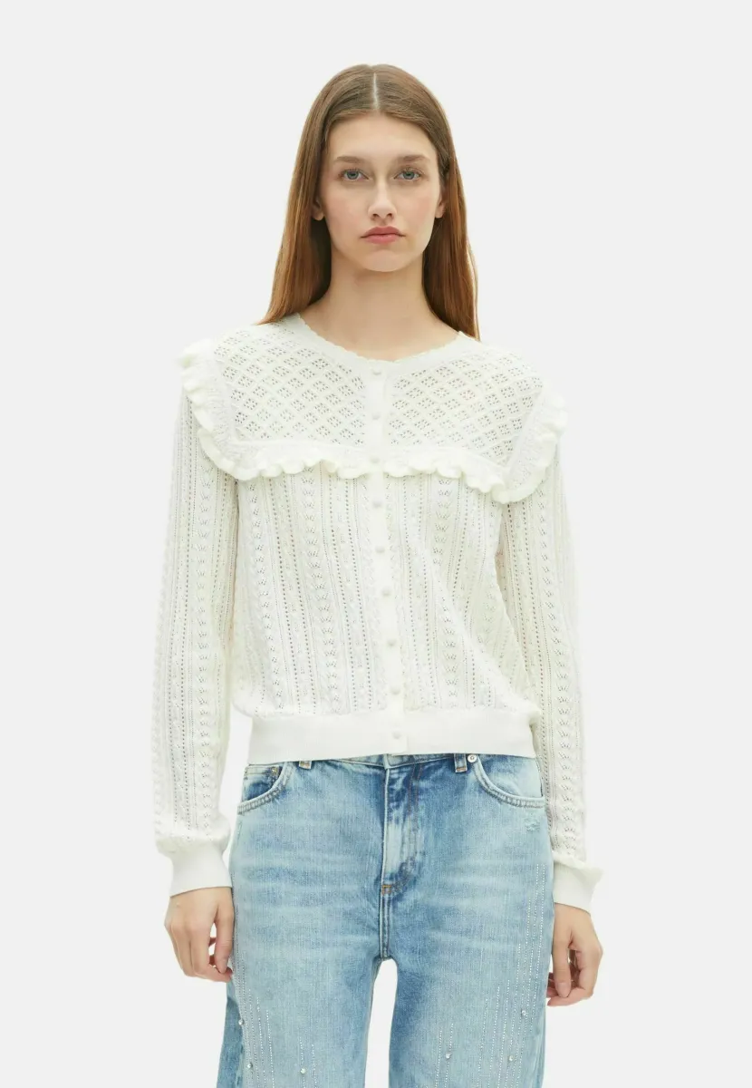 Strickjacke - ecru