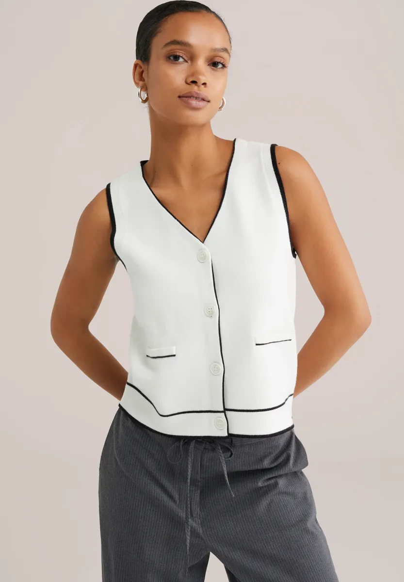 Strickjacke - ecru