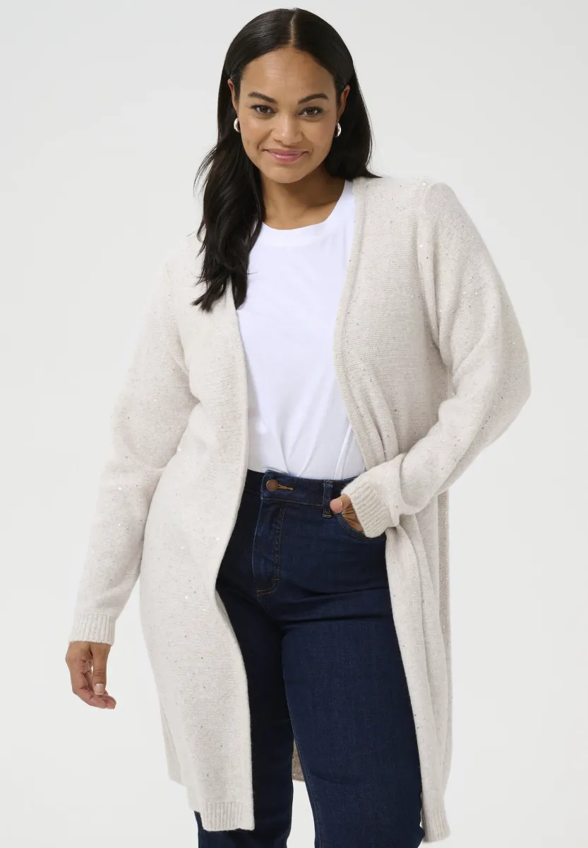 Strickjacke - feather gray melange