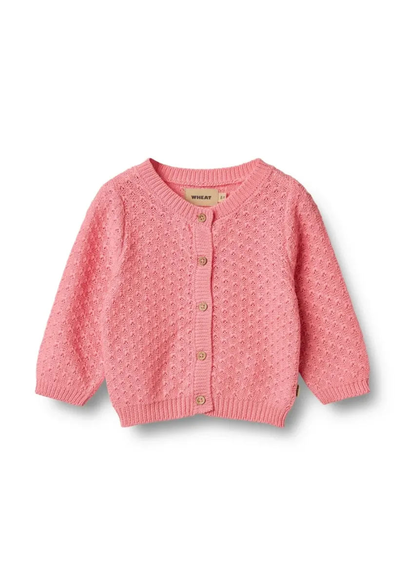 Strickjacke - flamingo pink