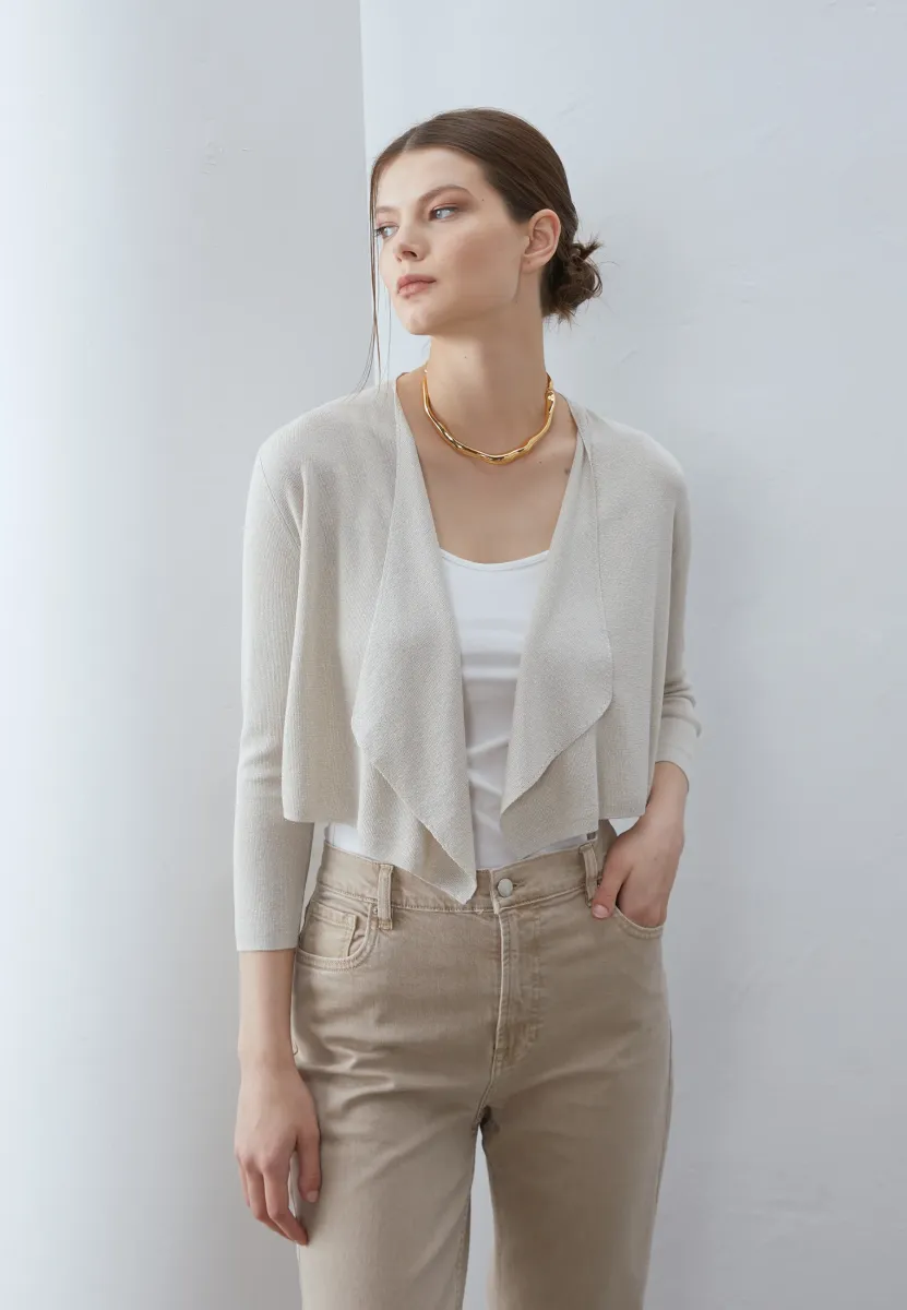 Strickjacke - gold