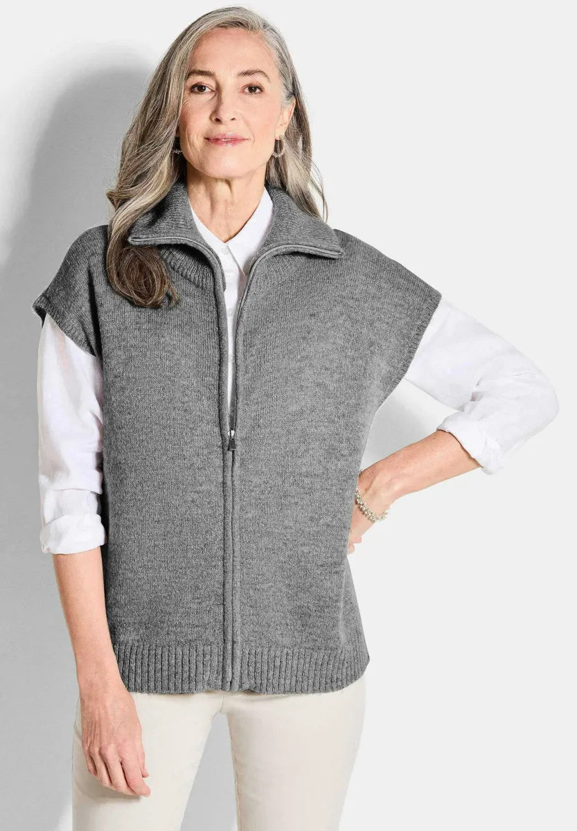 Strickjacke - gray melange