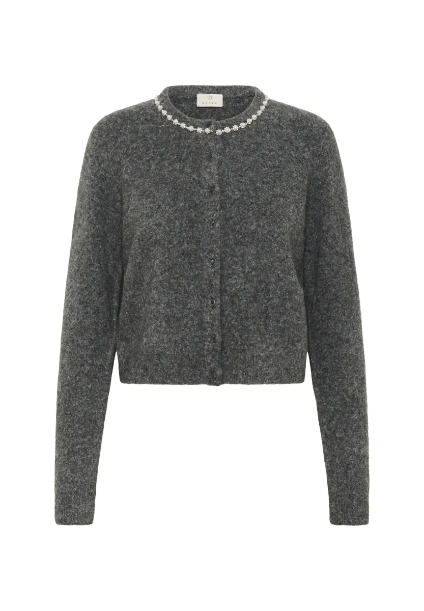 Strickjacke - grey melange
