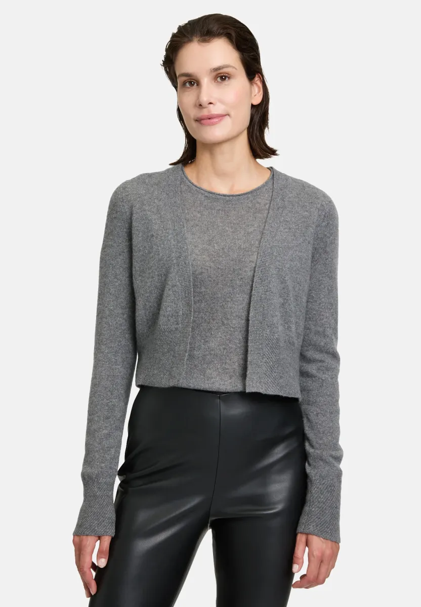 Strickjacke - grey melange