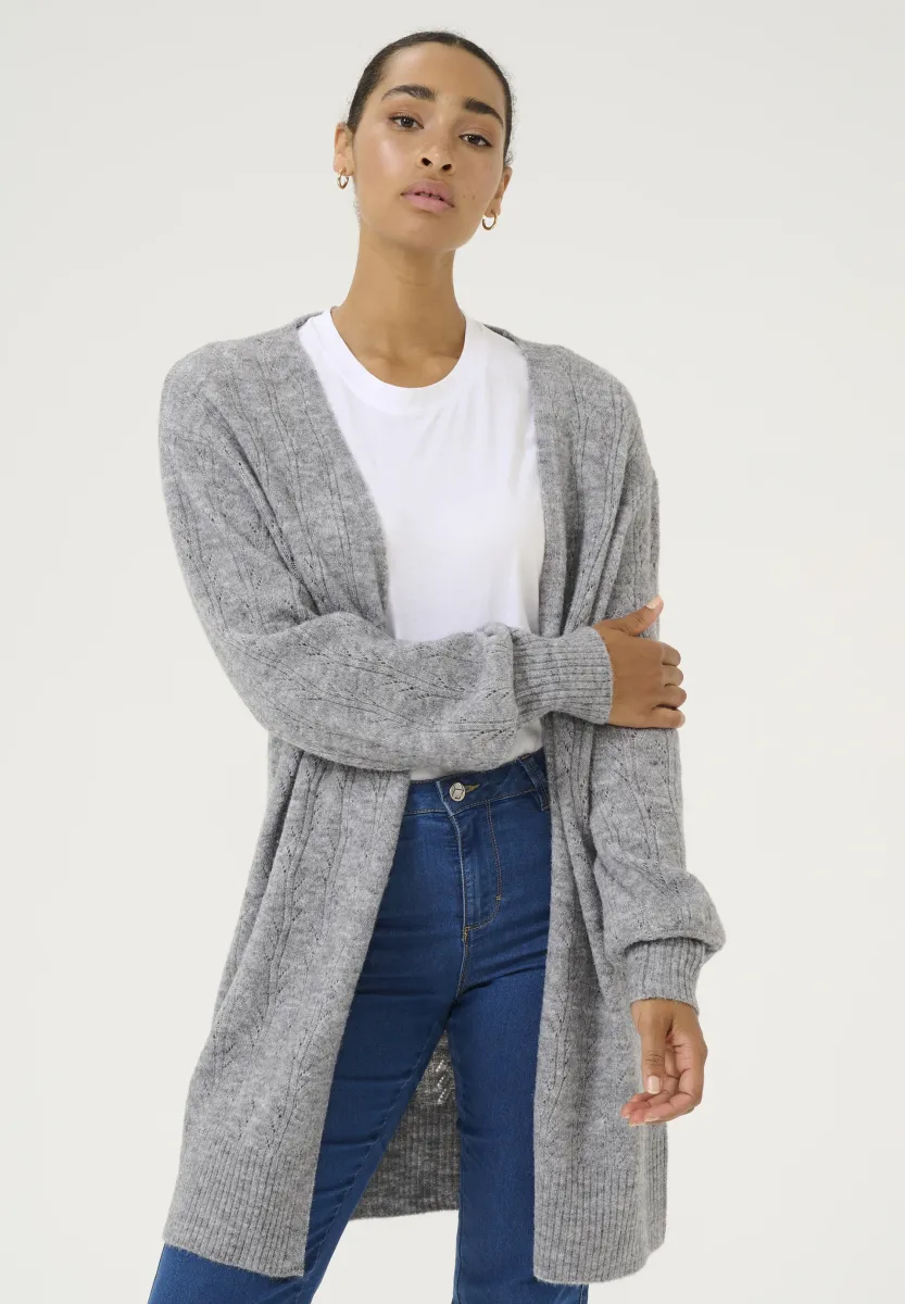 Strickjacke - grey melange