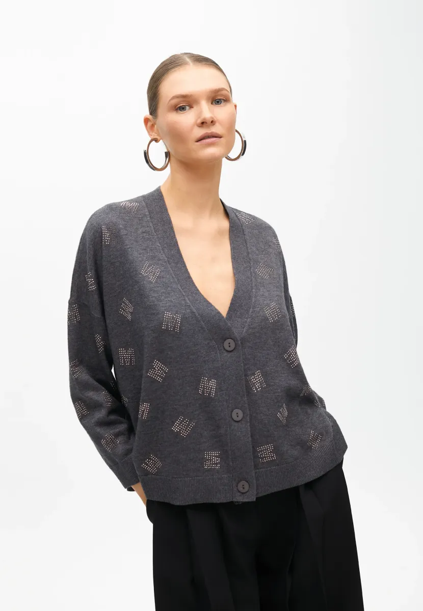 Strickjacke - grey